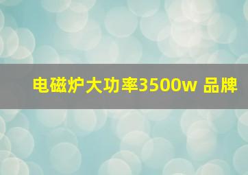 电磁炉大功率3500w 品牌